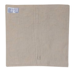 Handmade Suzani Toss Pillow, Silk Embroidery Cushion Cover in Cream & Blue