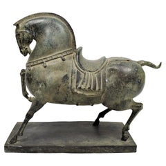 Art Deco Asian Tang Dynasty inspiriert Bronze Pferd