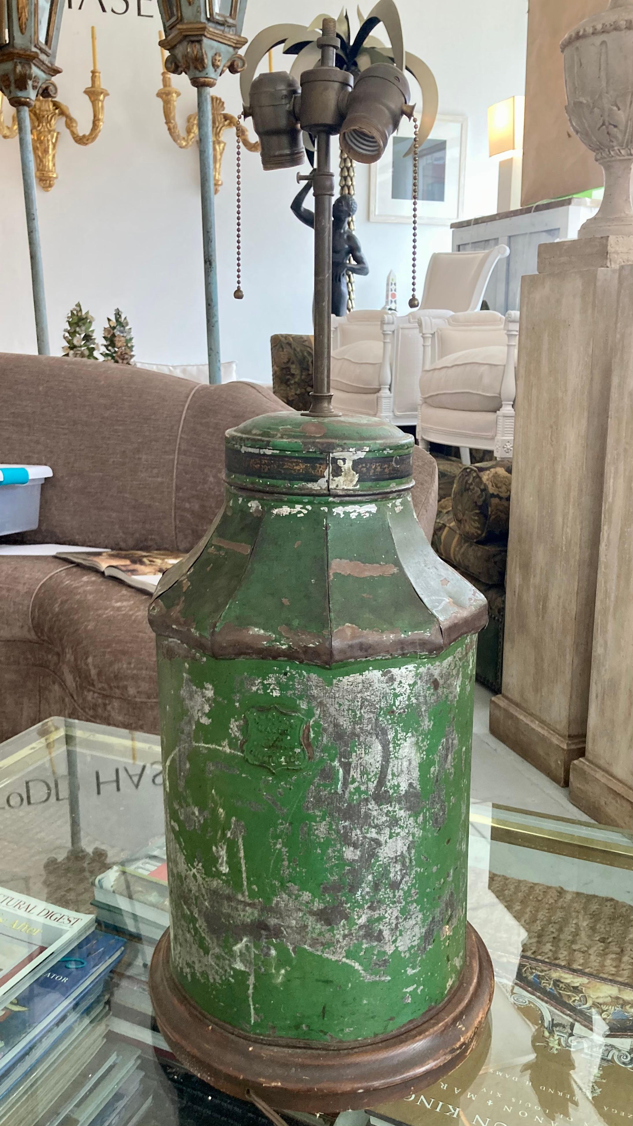 Chinese Asian Tea Canister Lamp