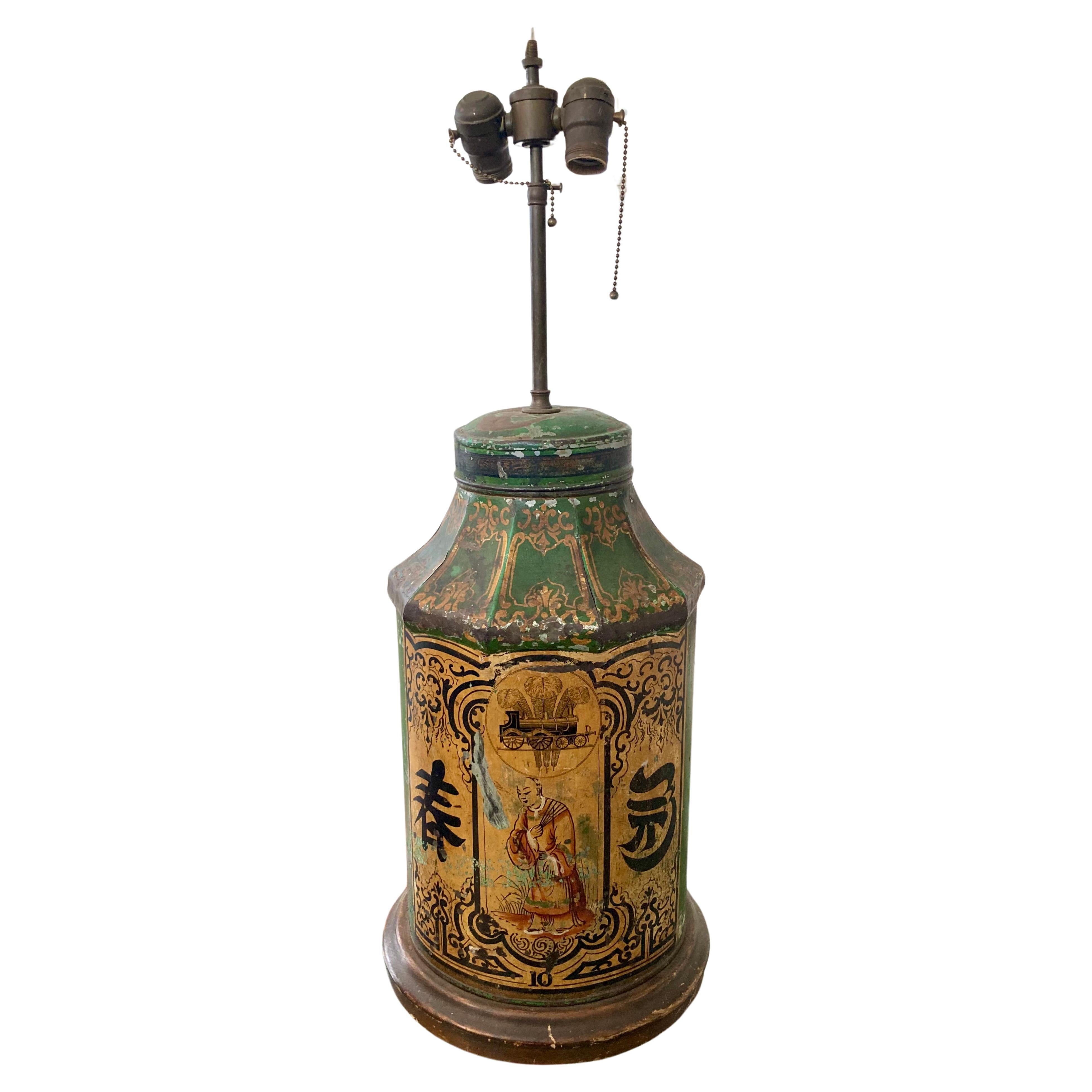 Asian Tea Canister Lamp
