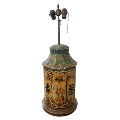 Antique Asian Tea Canister Lamp