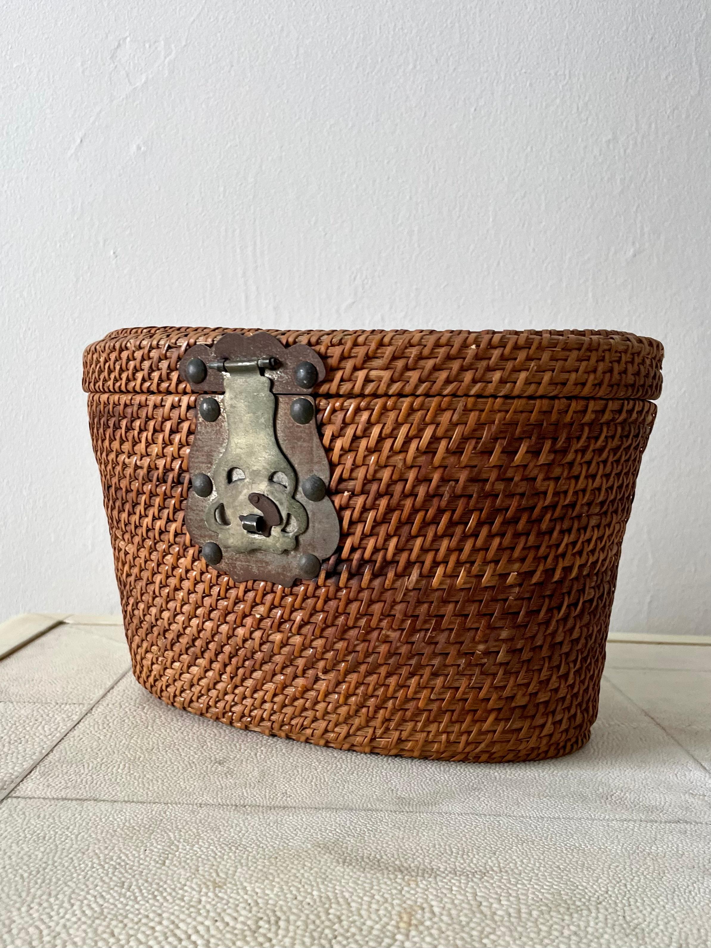 chinese teapot in basket