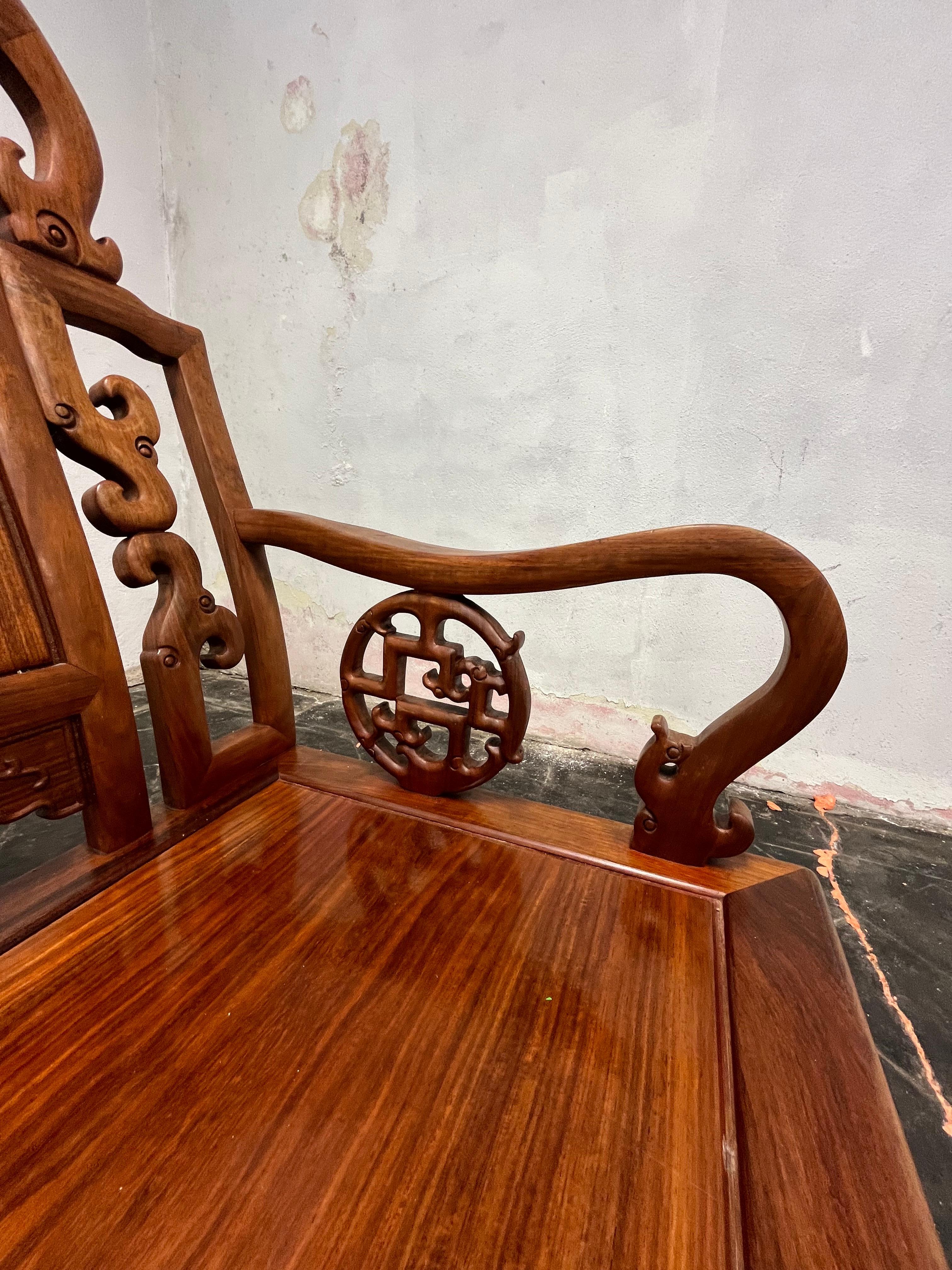 20th Century Asian Teak and Rosewood Sofa For Sale