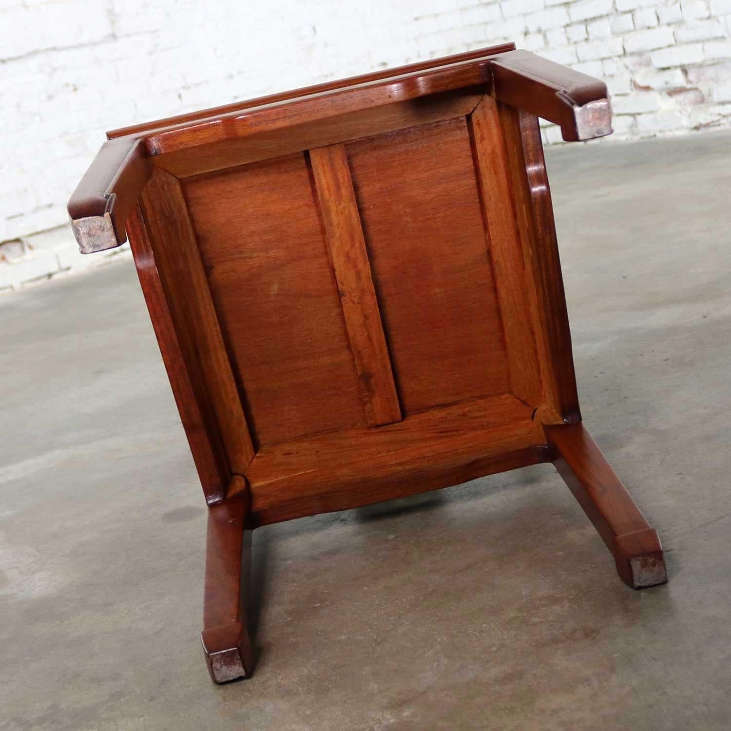 Vintage Asian Teak Hand Carved Side Chair in the Style of George Zee 3