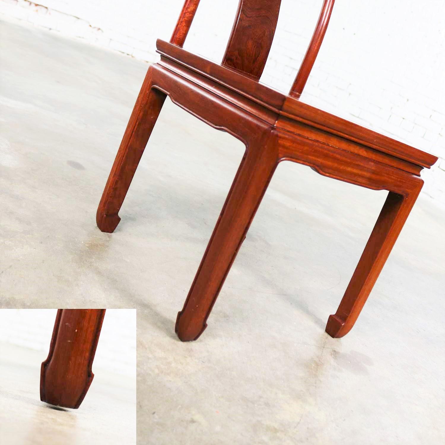 Chinese Vintage Asian Teak Hand Carved Side Chair in the Style of George Zee