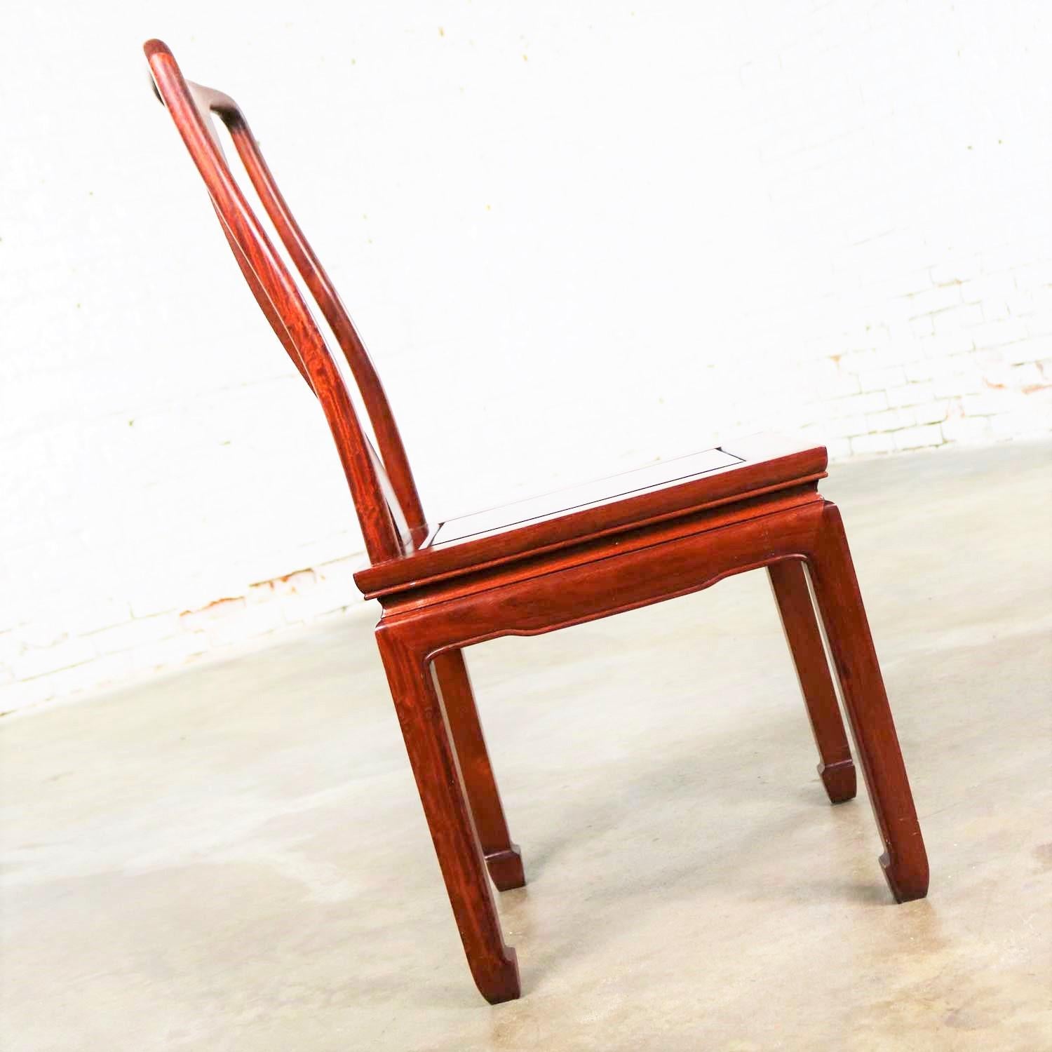 Vintage Asian Teak Hand Carved Side Chair in the Style of George Zee 1