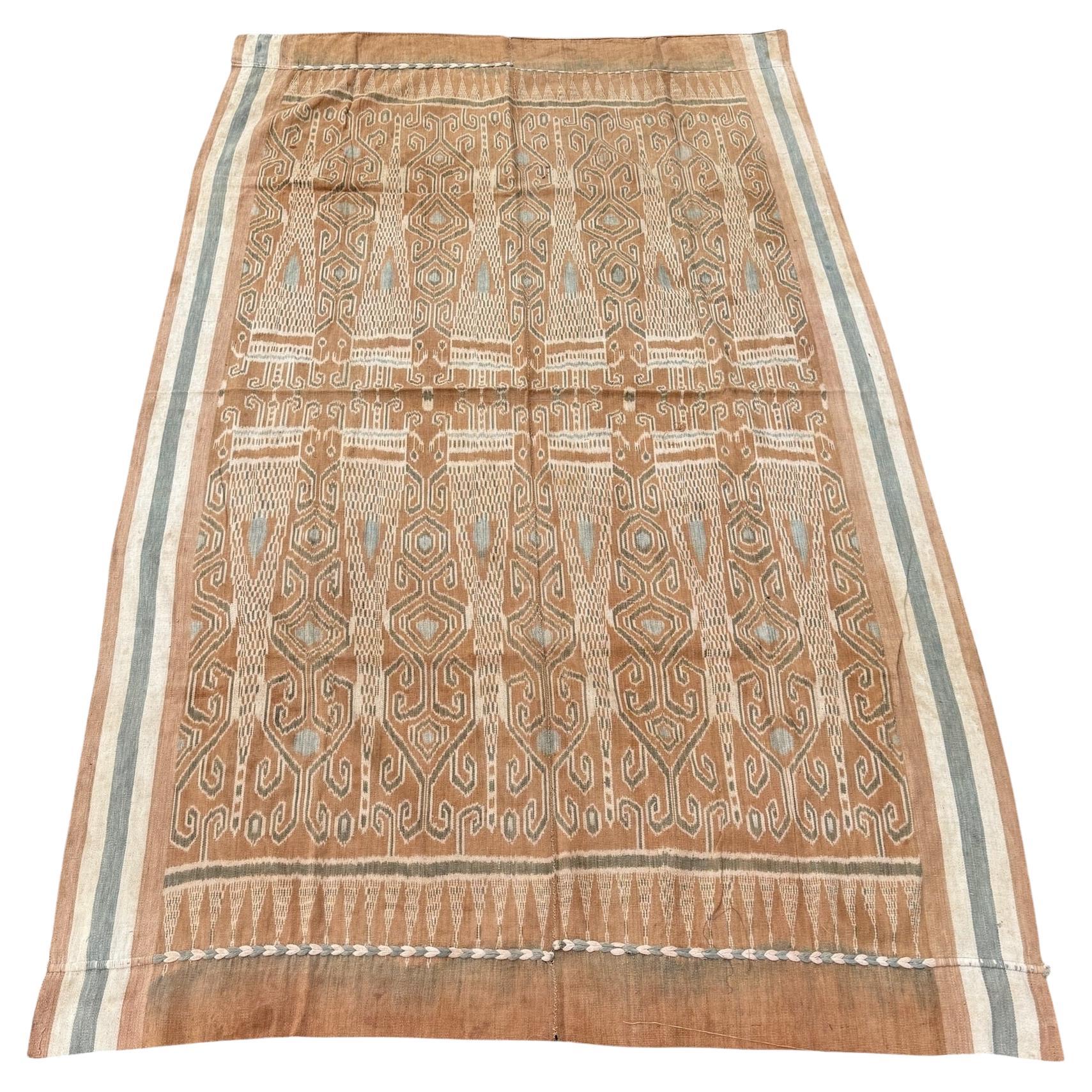 Textiles asiatiques Vintage Iban Dayak Ceremonial Ikat Textile Indonésie Home Décor