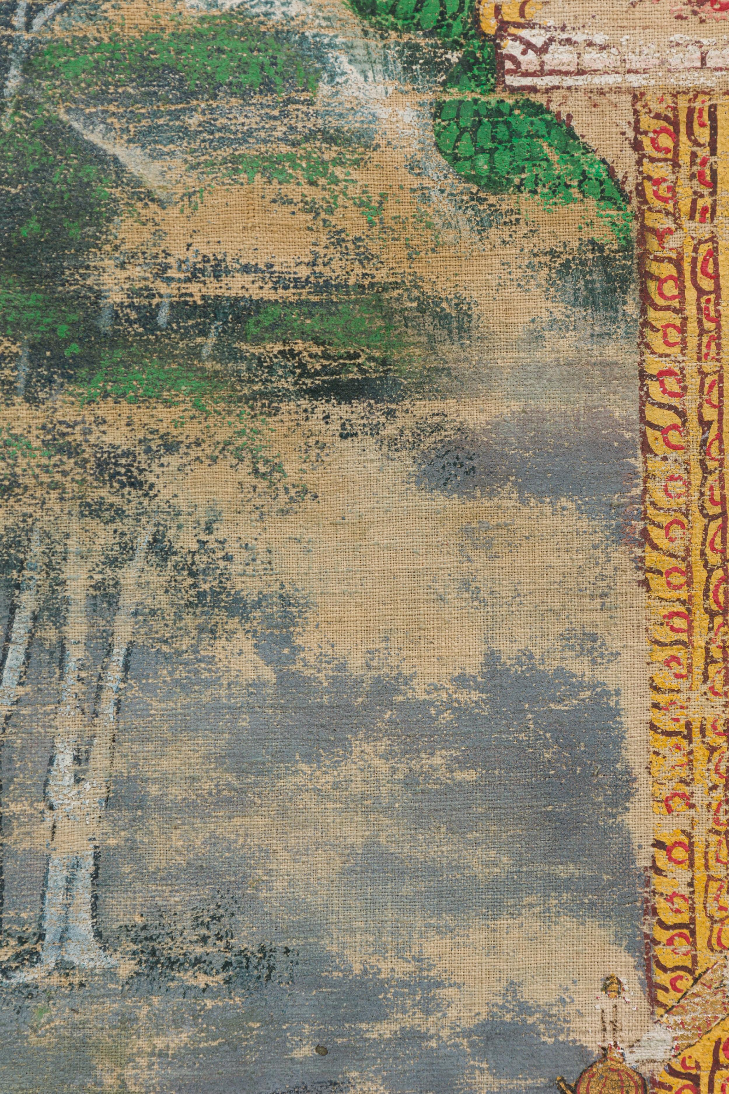 Inconnu Femme noble asiatique thaïlandaise dans sa retraite Peinture mythologique en vente