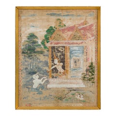 Asian Thai Noble Woman in her Retreat Mythological Painting