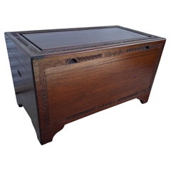 Asian Themed  Carved Teak Cedar Chest