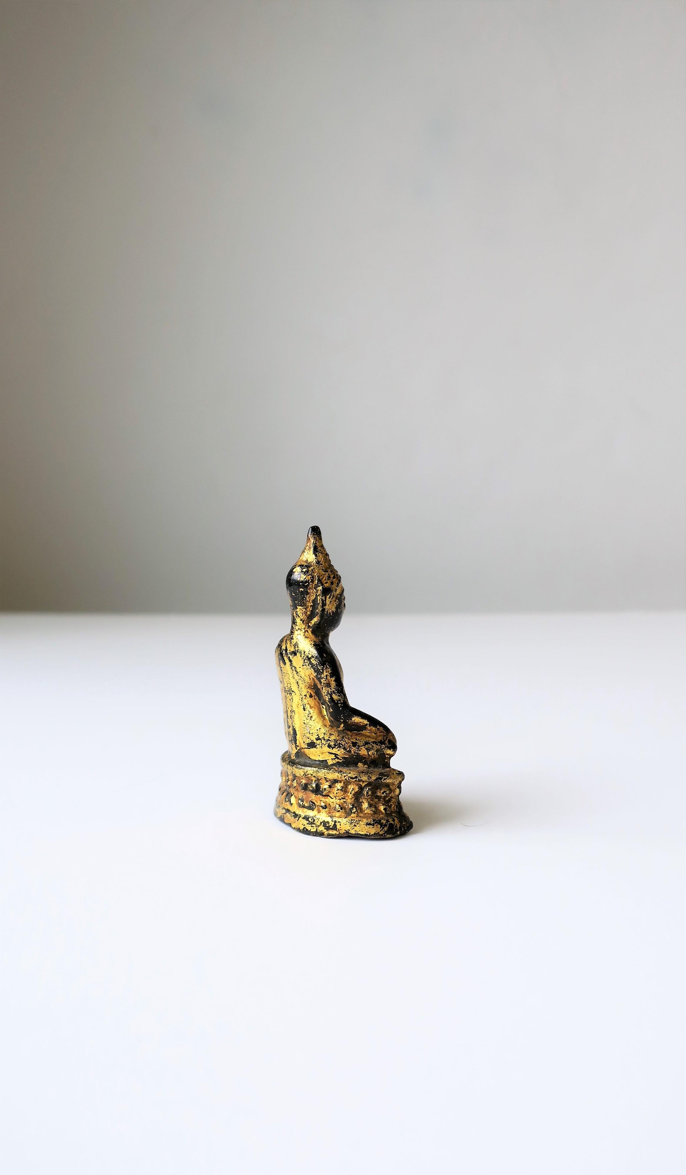 19th Century Asian Tibetan Gilt Bronze Buddha Sculpture