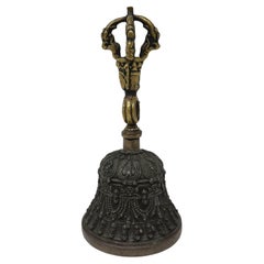 Asian Tibetan Meditation Prayer Ghanta Bell Antique Bronze Buddhist Bell