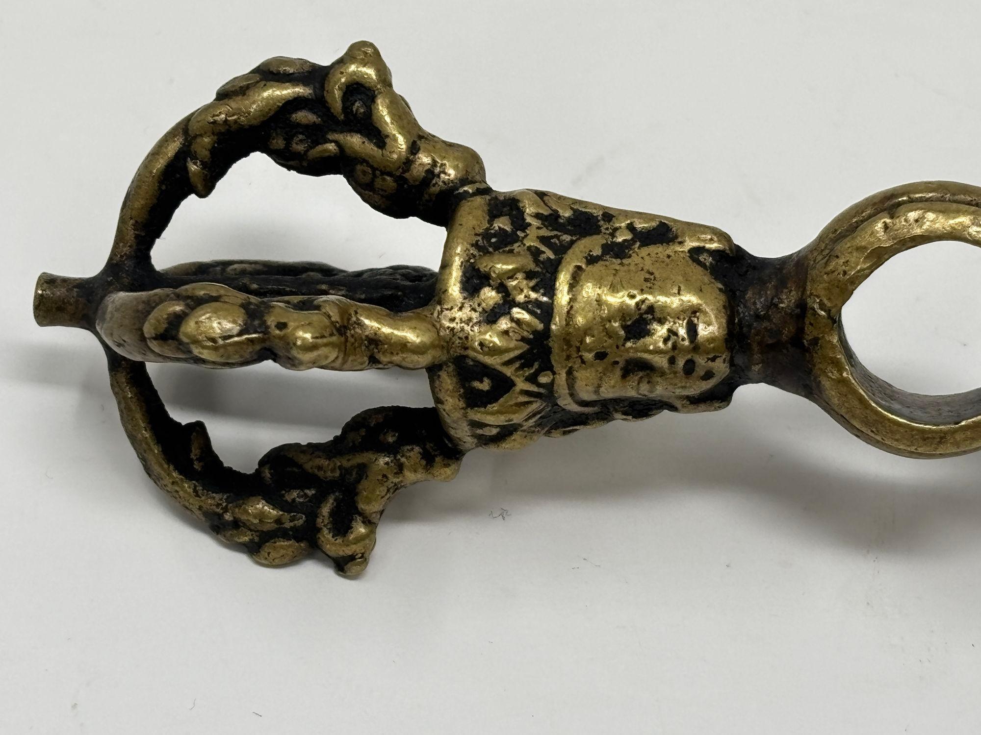 20th Century Asian Tibetan Meditation Prayer Ghanta Bell Antique Bronze Buddhist Bell For Sale