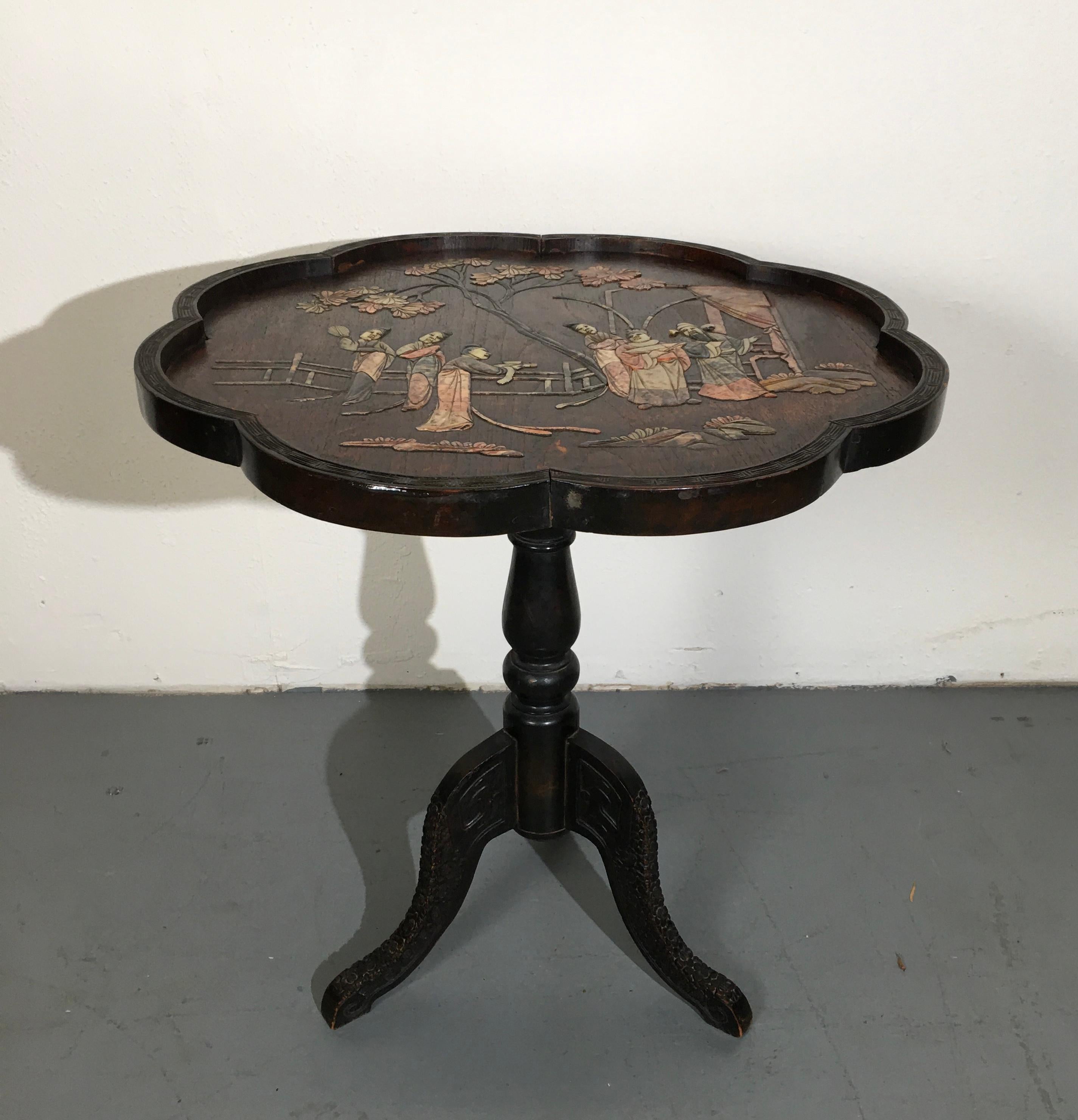 Chinese Asian Tilt Top Table