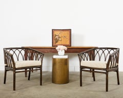 Asian Two Panel Table Screen Flowering Prunus with Songbird