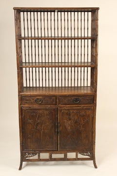 Asian Two-Part Bookcase