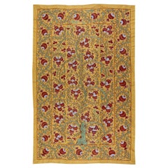 Asian / Uzbek Suzani Textile, Embroidered Cotton 
Silk Wall Hanging
