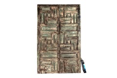 Asian Wall Decor Panel in Original Paint Patina