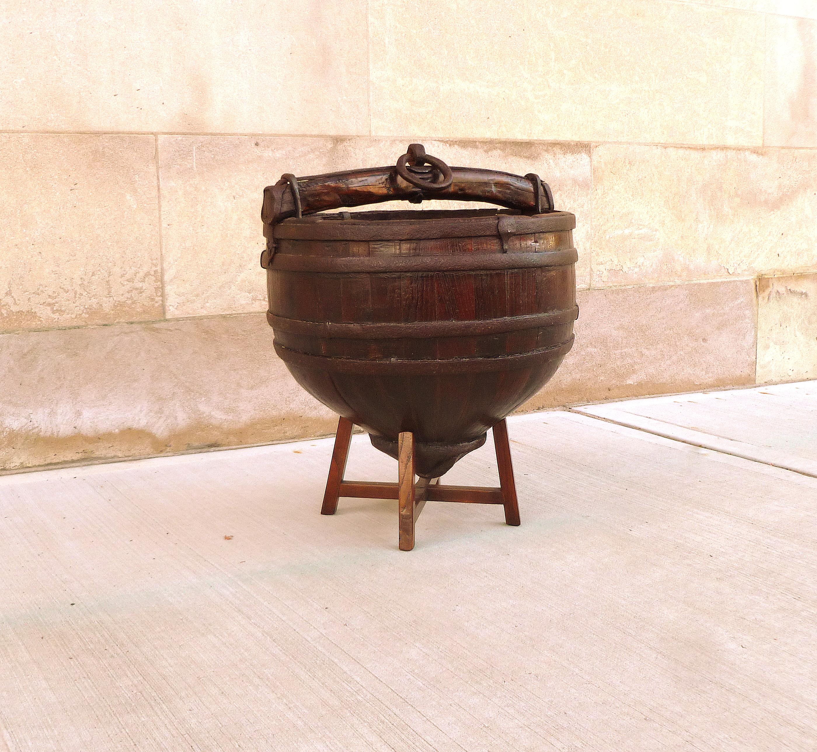 Ming Asian Well's Wooden Water Bucket For Sale