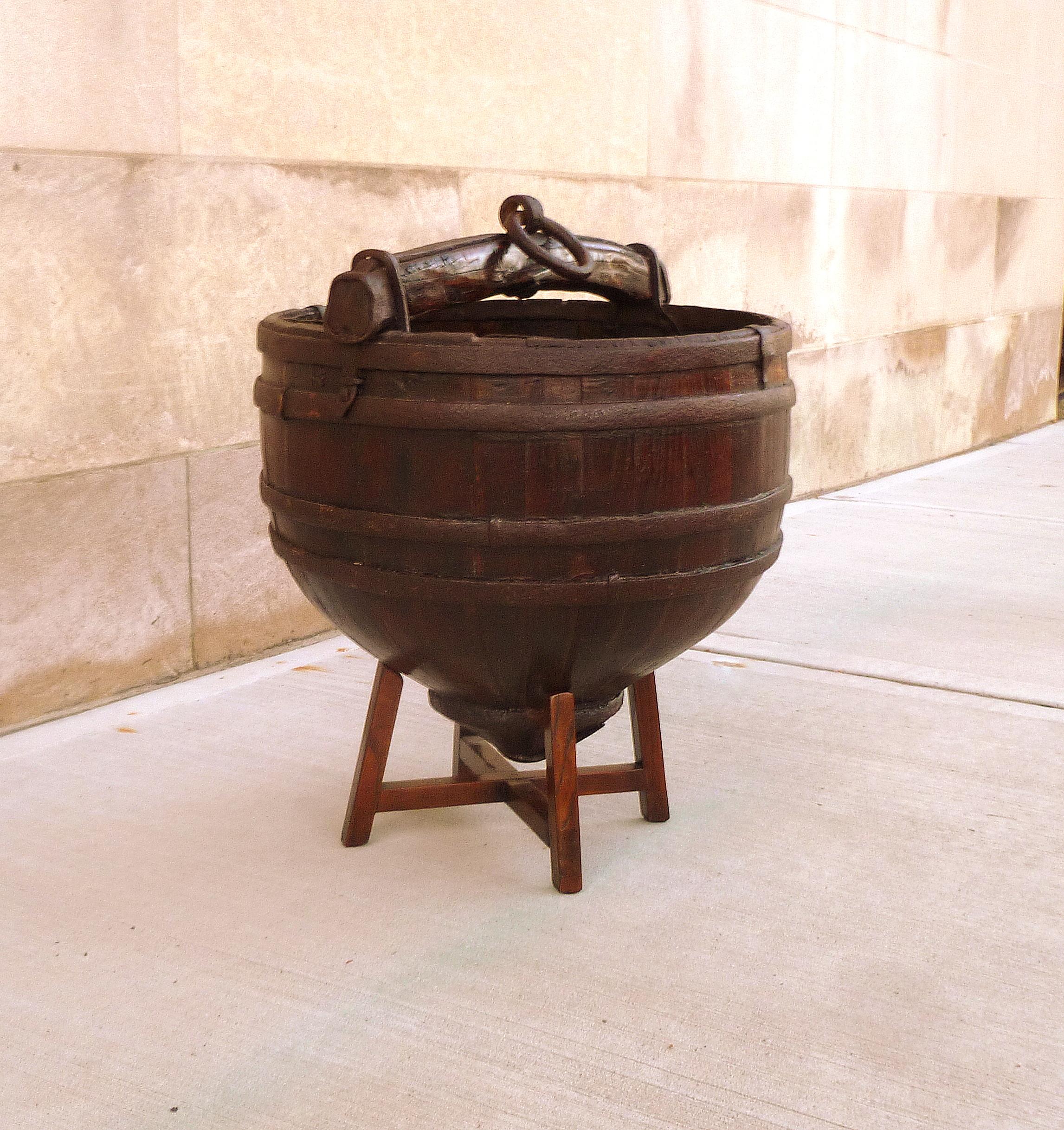Chinese Asian Well's Wooden Water Bucket For Sale