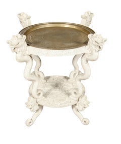 Asian White Painted Table