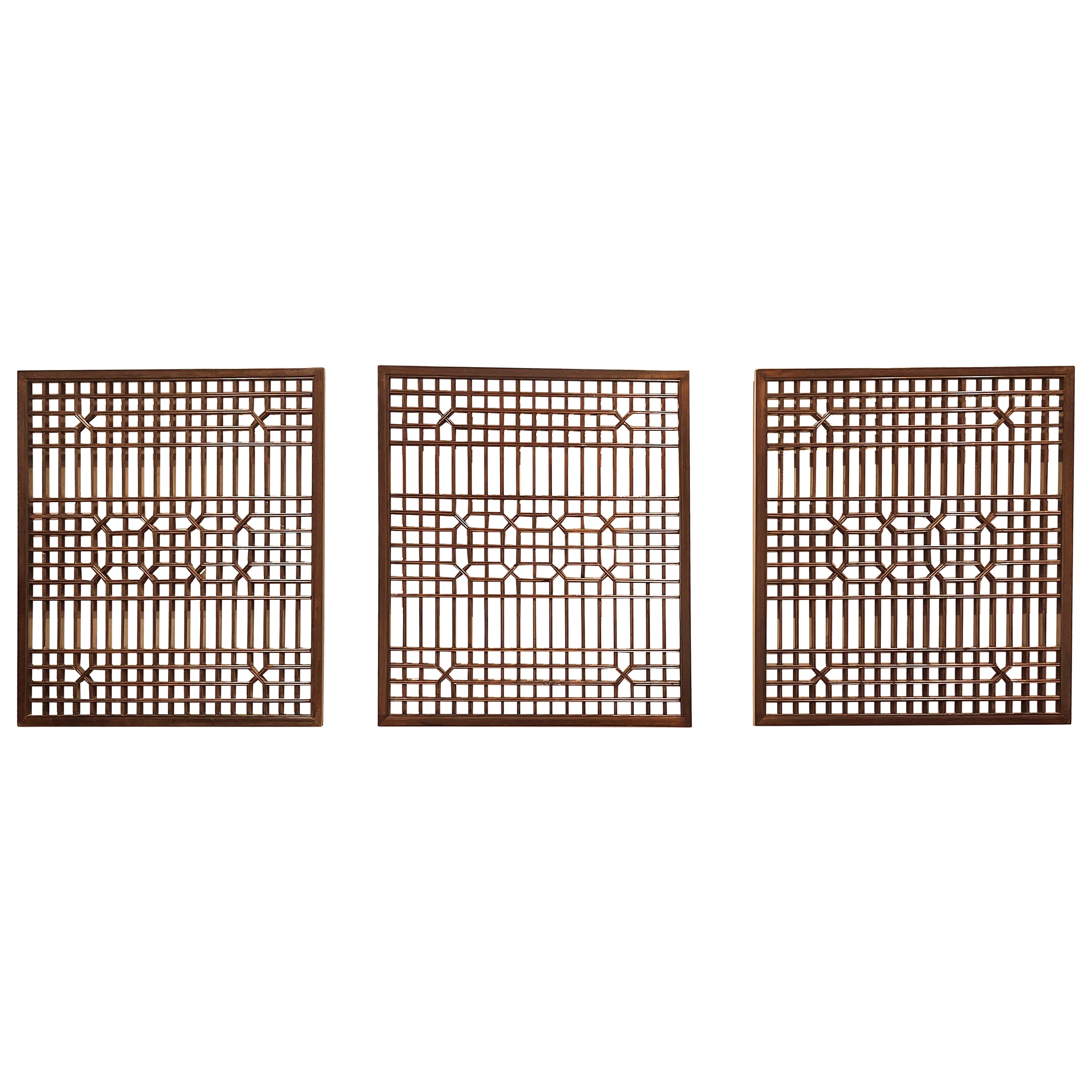 Pannelli per finestre asiatici con design geometrico