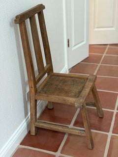 Asian wood small occasional chair