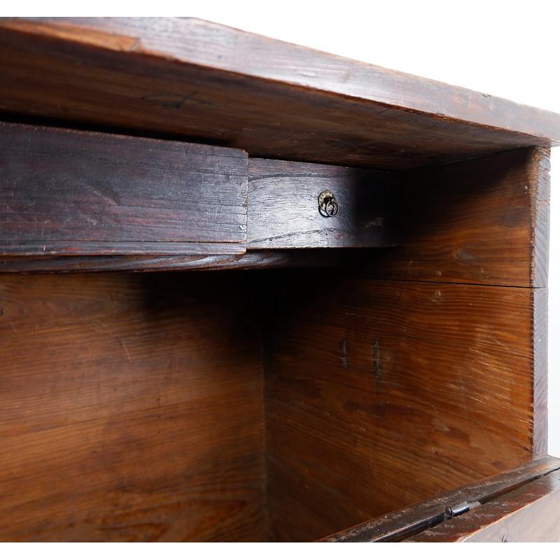 Asian wooden chest with decorative fittings For Sale 9