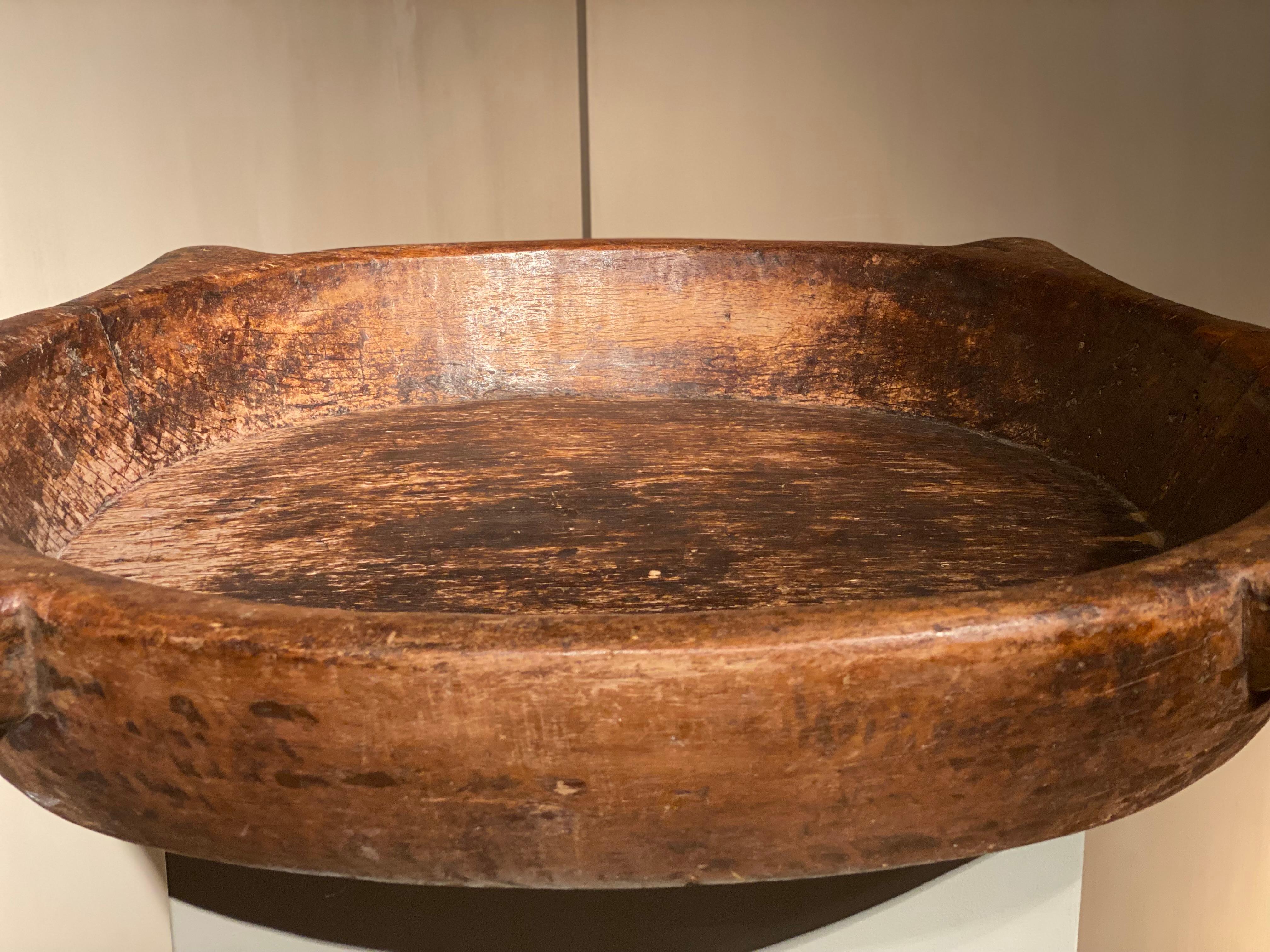 Fin du 20e siècle Assiette asiatique en bois en vente