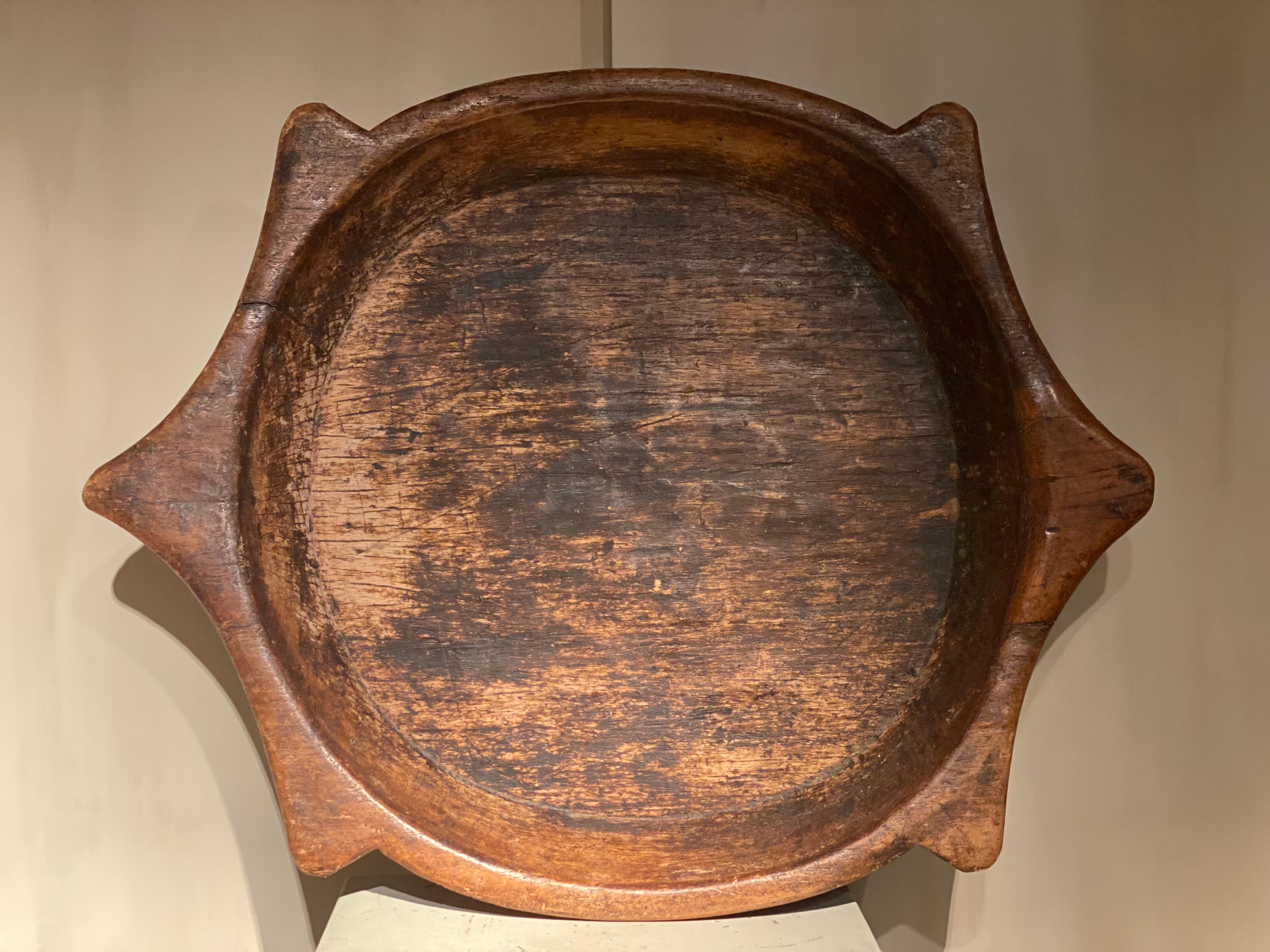 Bois Assiette asiatique en bois en vente
