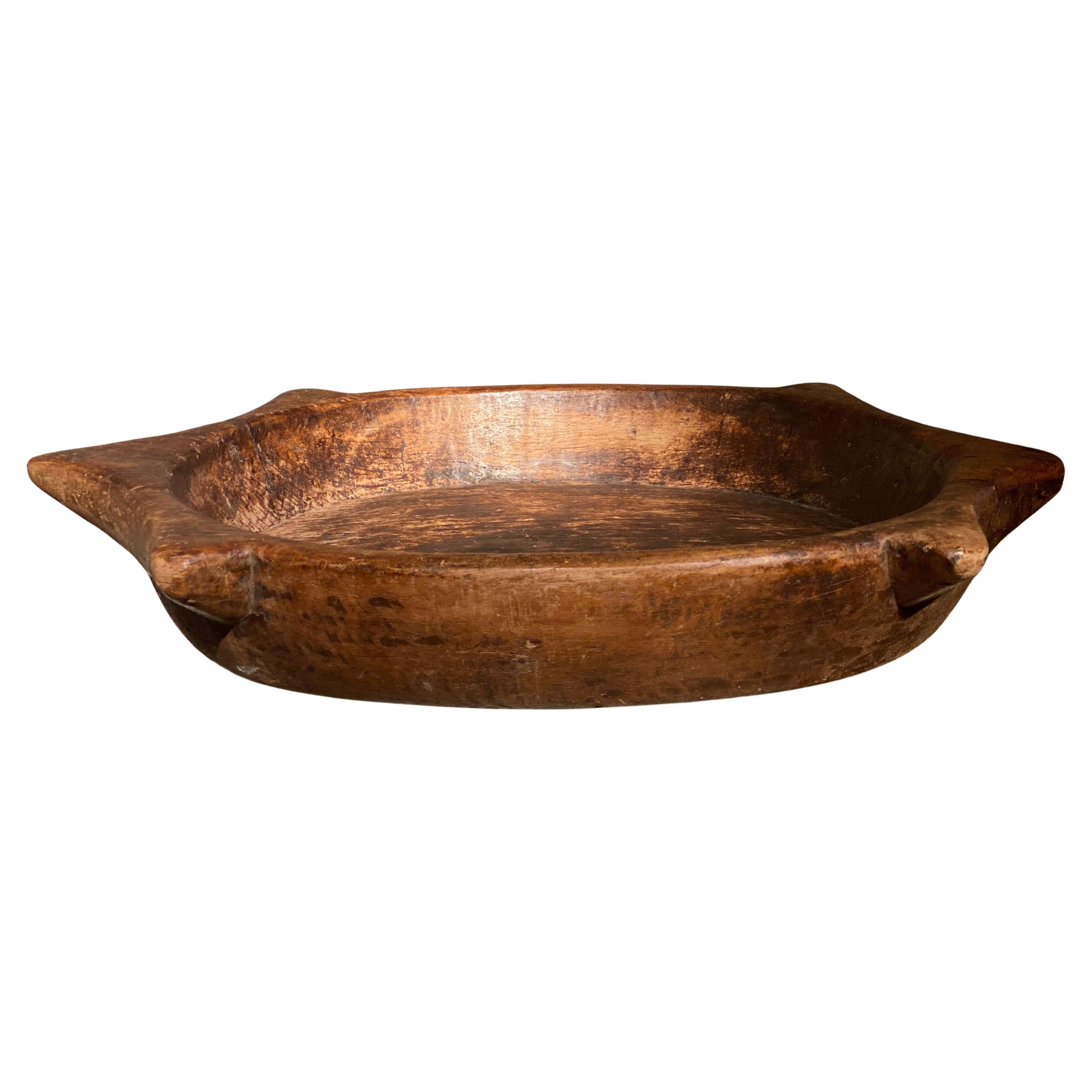 Assiette asiatique en bois en vente