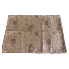 Asian Woven Floral Silk Obi Textile Fragment