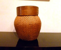 Asian Woven Grain Basket