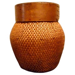 Asian Woven Grain Basket