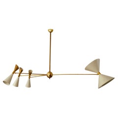 Asimmetrico 8-Light Ivory & Gold Chandelier