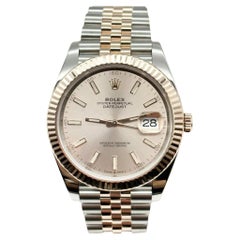 Rolex Datejust 41 126301 Sundust Dial 18K Rose Gold Stainless Box Paper 2021