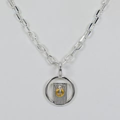 Ask, Seek, Knock, Stories in a Circle Sterling Silver Pendant Necklace