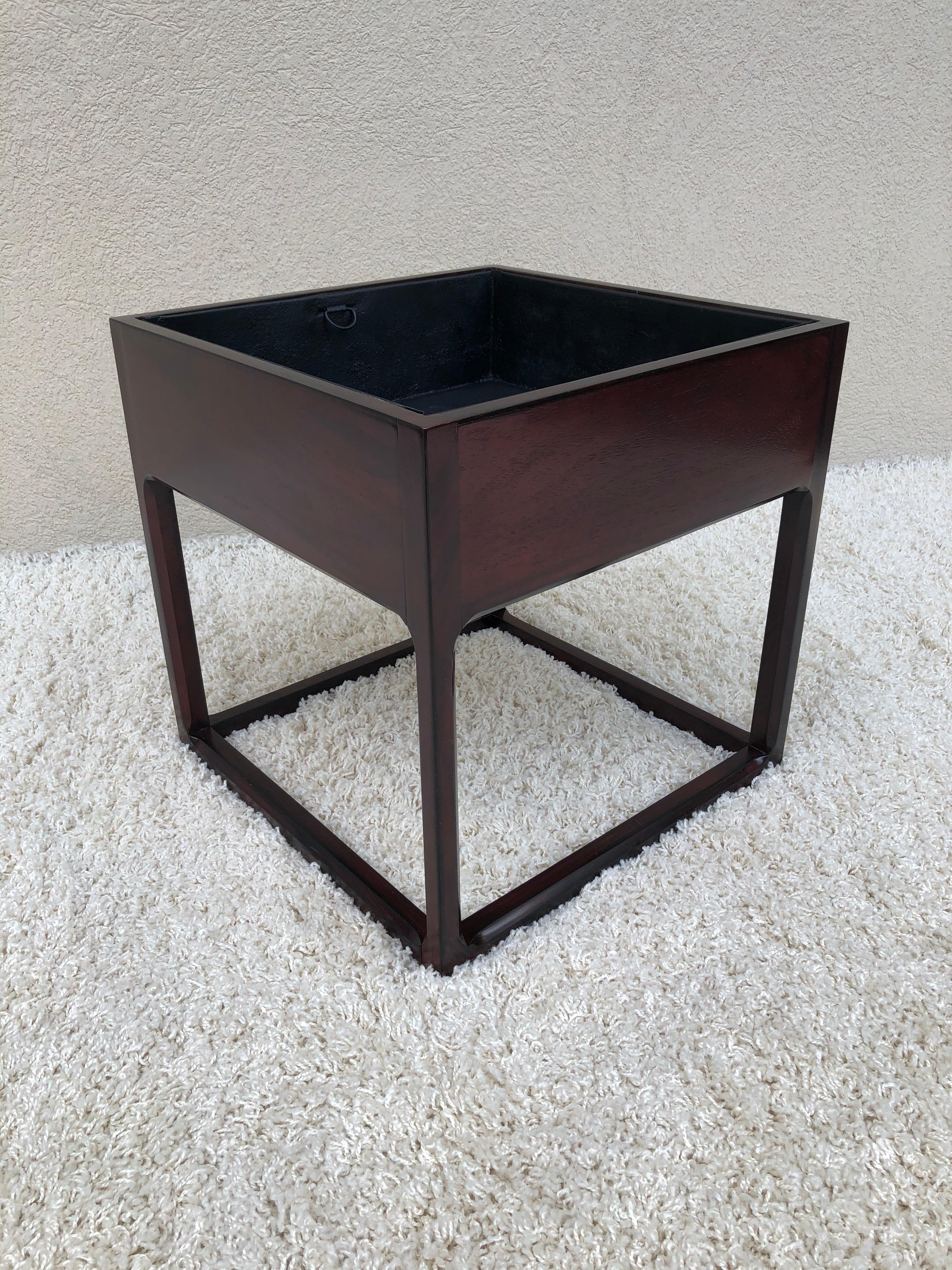 Metal Asked Kjersgaard Danish Rosewood Mid-Century Modernist Planter For Sale