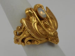 Askew London Signed Winged Goddess Statement Ring