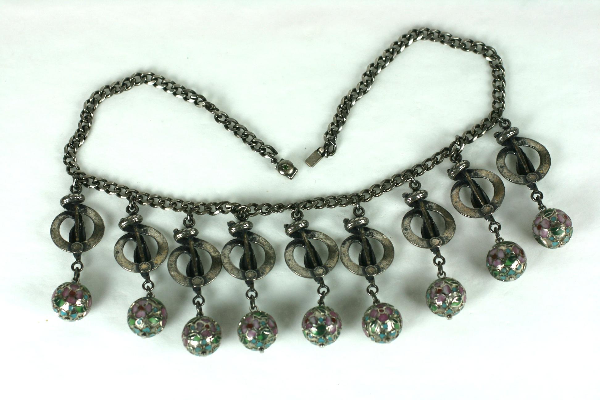 Egyptian Revival Askew London Snake Drop Necklace For Sale
