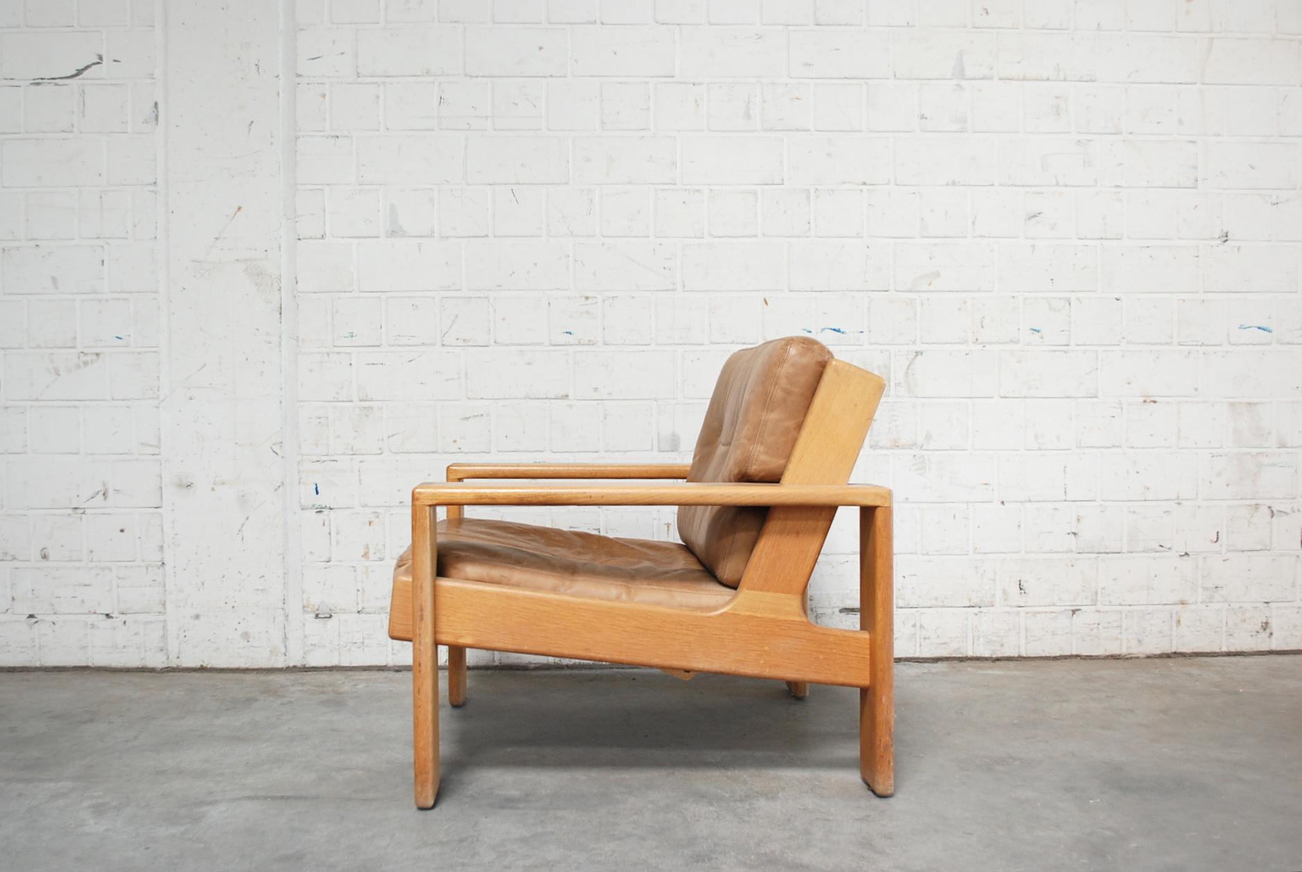 Oiled Asko Bonanza Armchair Brown Caramel Leather Chair Design Esko Pajamies