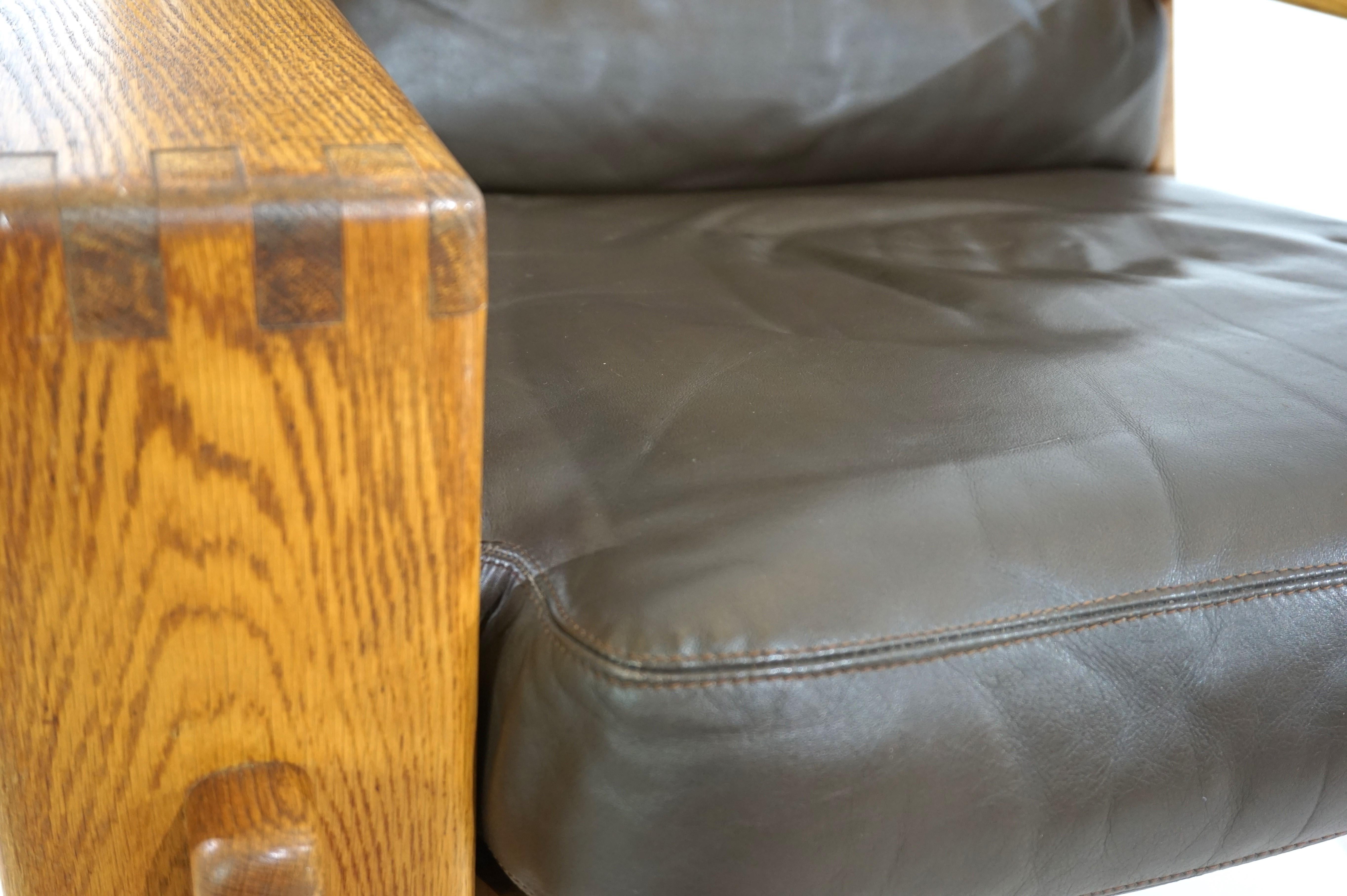 Asko Bonanza brown high-back leather armchair by Esko Pajamies For Sale 6