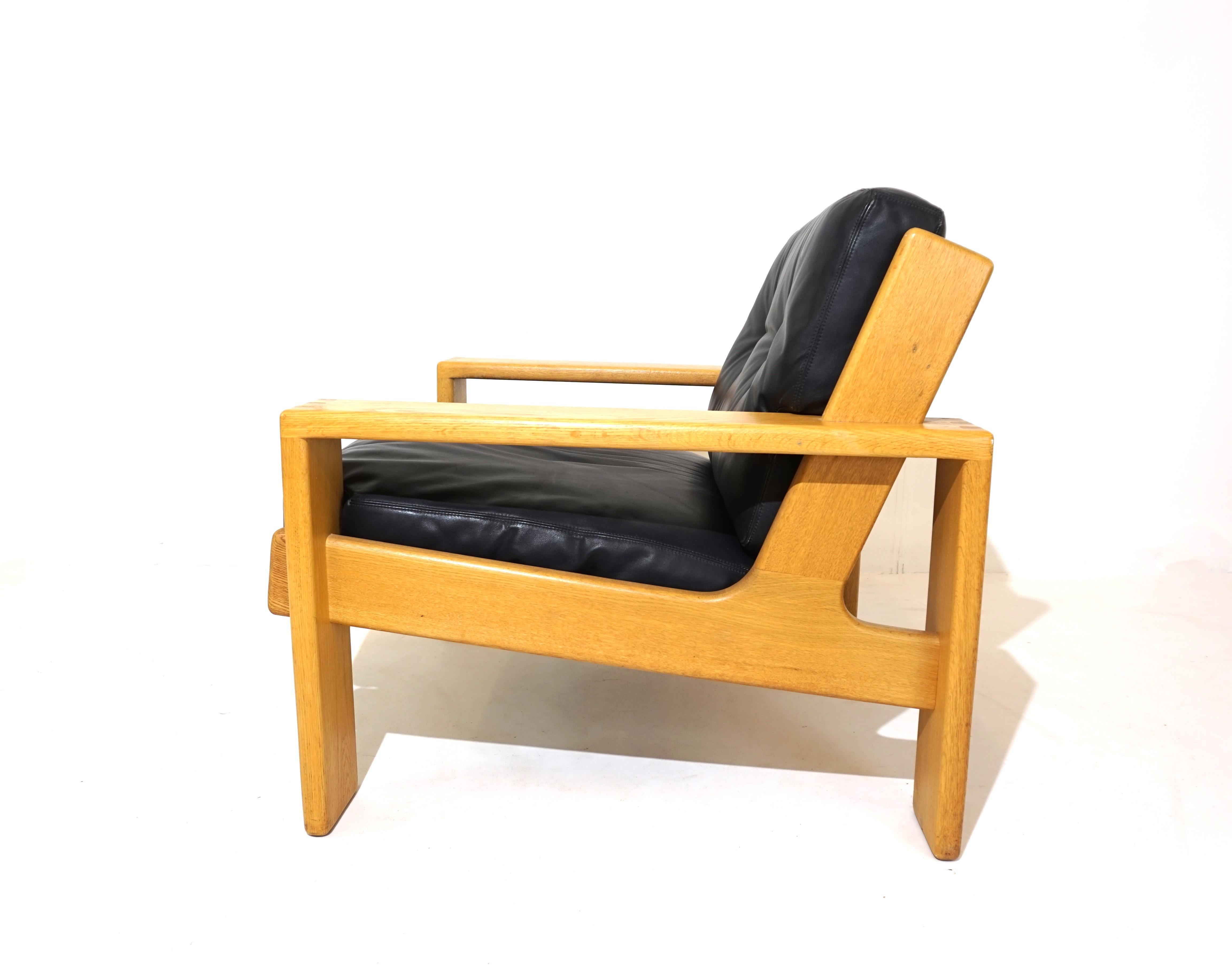 Asko Bonanza set de 2 fauteuils en cuir noir de Esko Pajamies en vente 6
