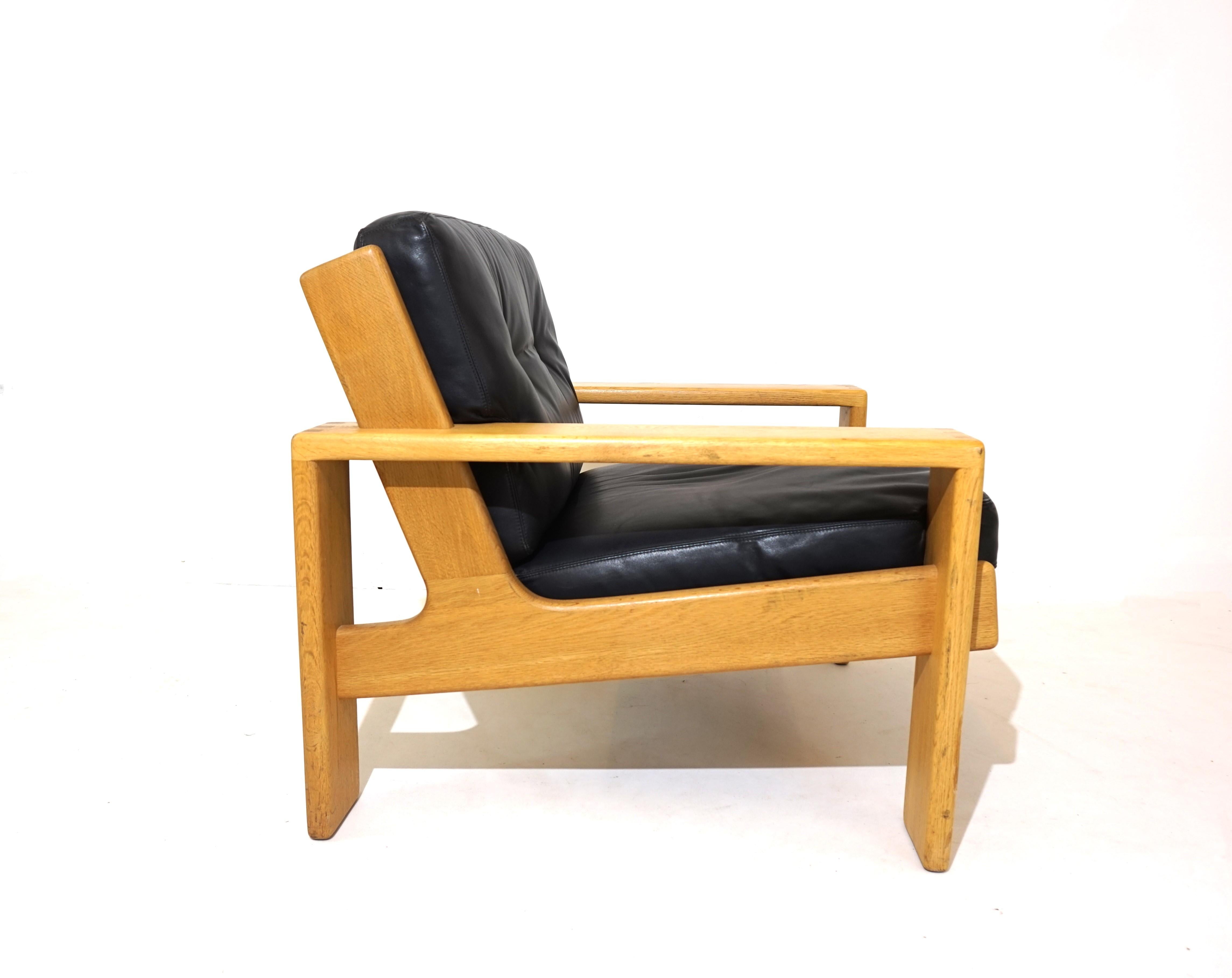 Asko Bonanza set de 2 fauteuils en cuir noir de Esko Pajamies en vente 11