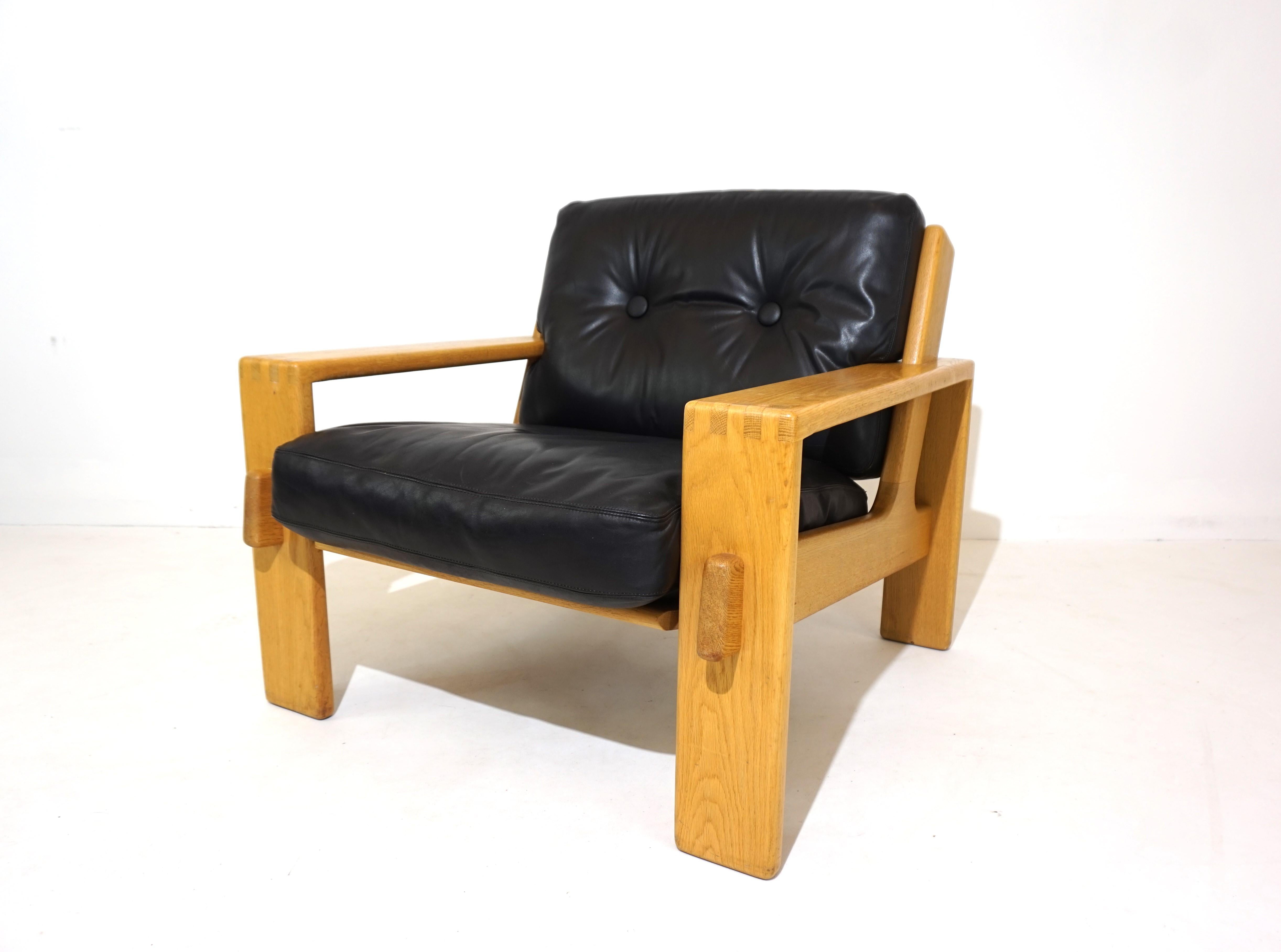 Asko Bonanza set de 2 fauteuils en cuir noir de Esko Pajamies en vente 13