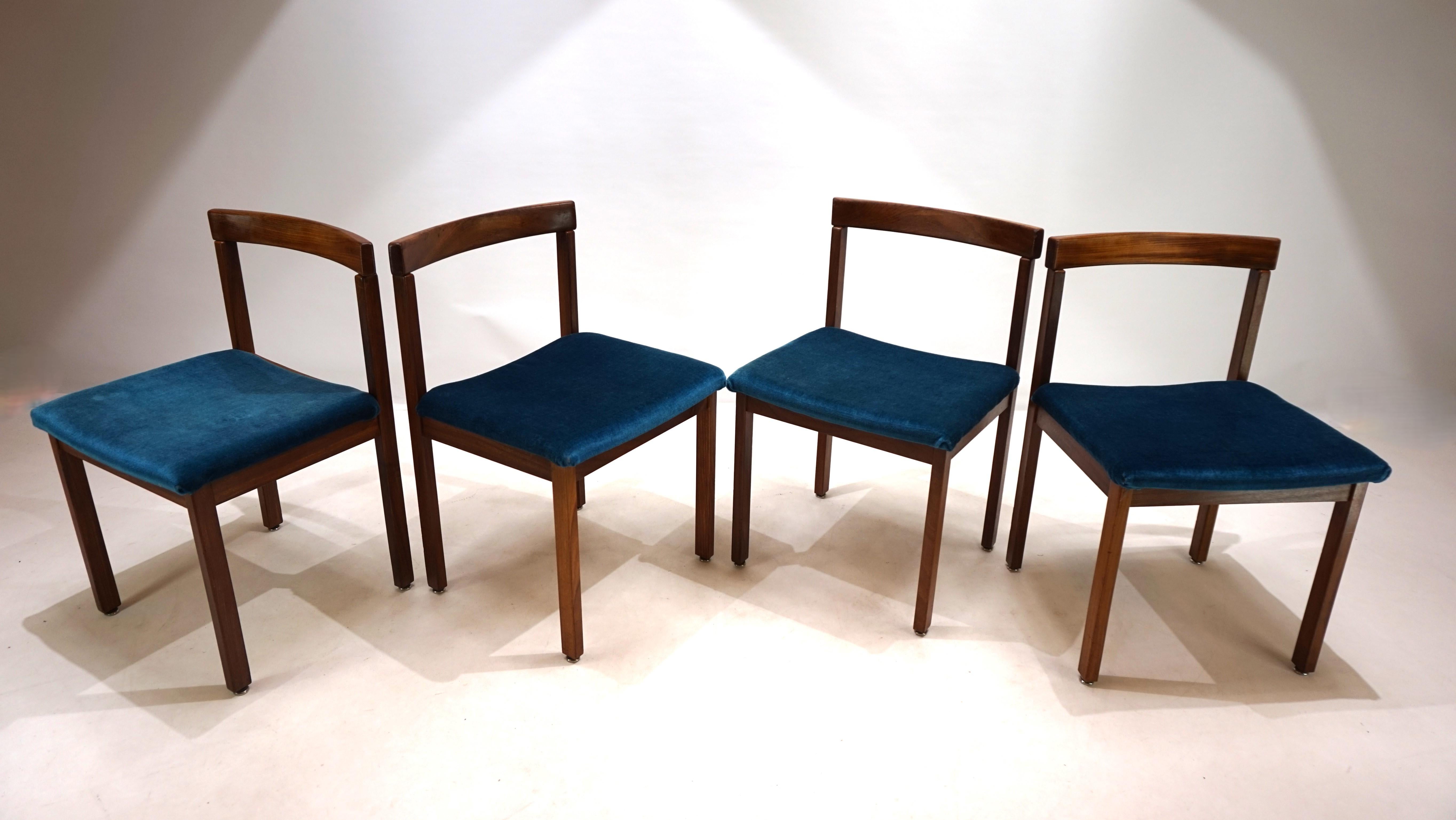 Set aus 4 Tectonia-Esszimmerstühlen von Jussi Peippo, Asko Finnland, 1960 im Angebot 4