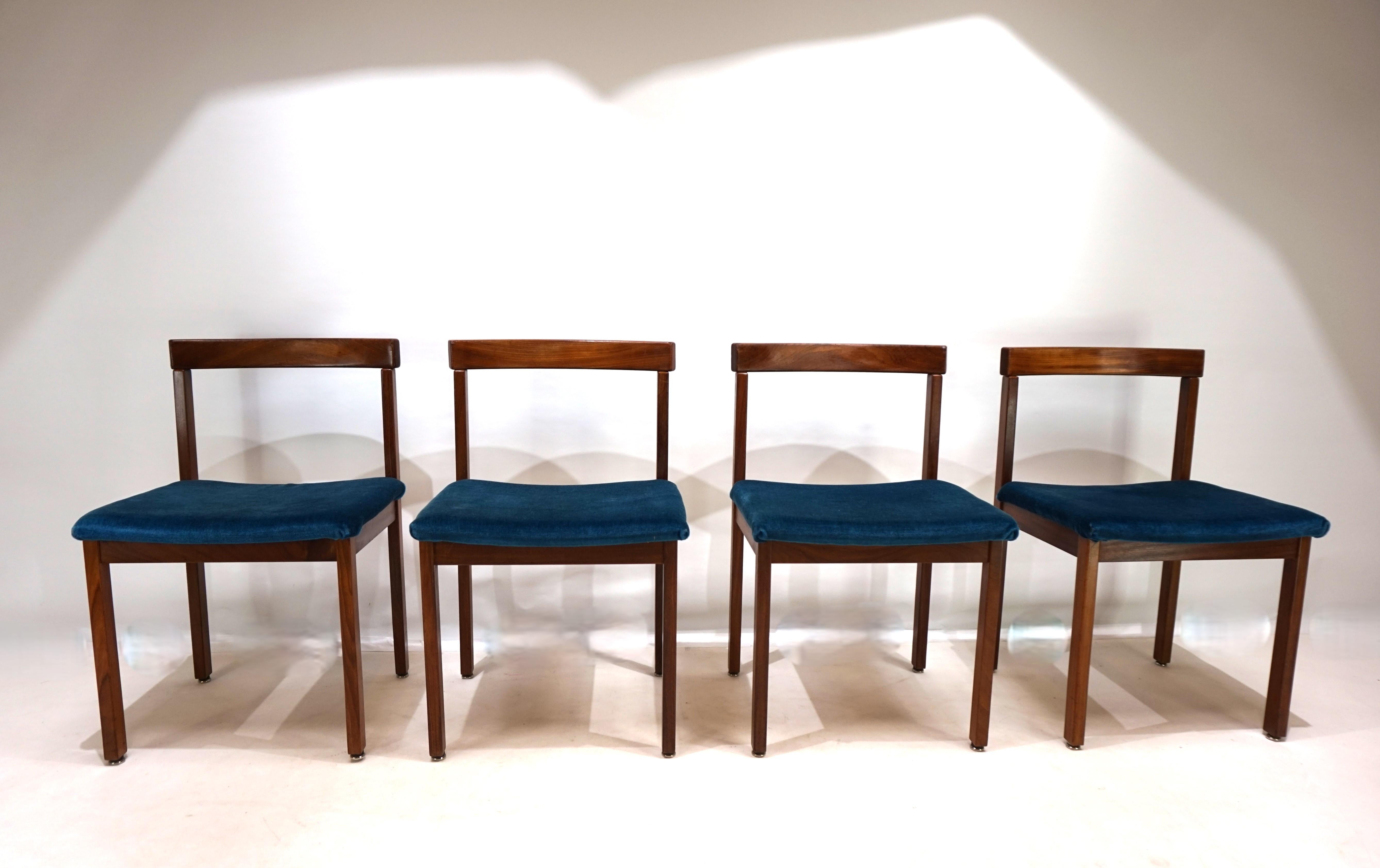 Set aus 4 Tectonia-Esszimmerstühlen von Jussi Peippo, Asko Finnland, 1960 im Angebot 11
