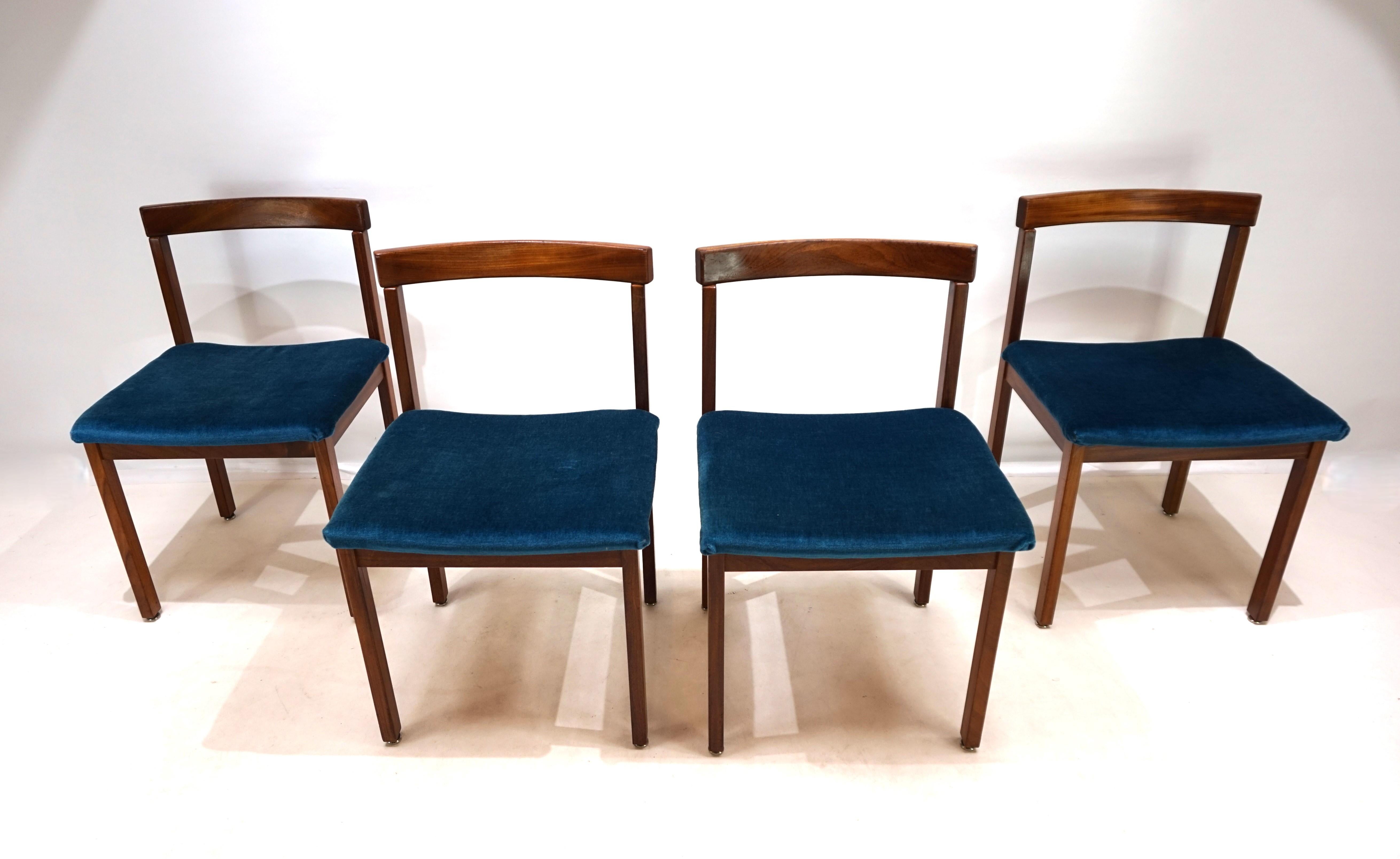 Set aus 4 Tectonia-Esszimmerstühlen von Jussi Peippo, Asko Finnland, 1960 im Angebot 13