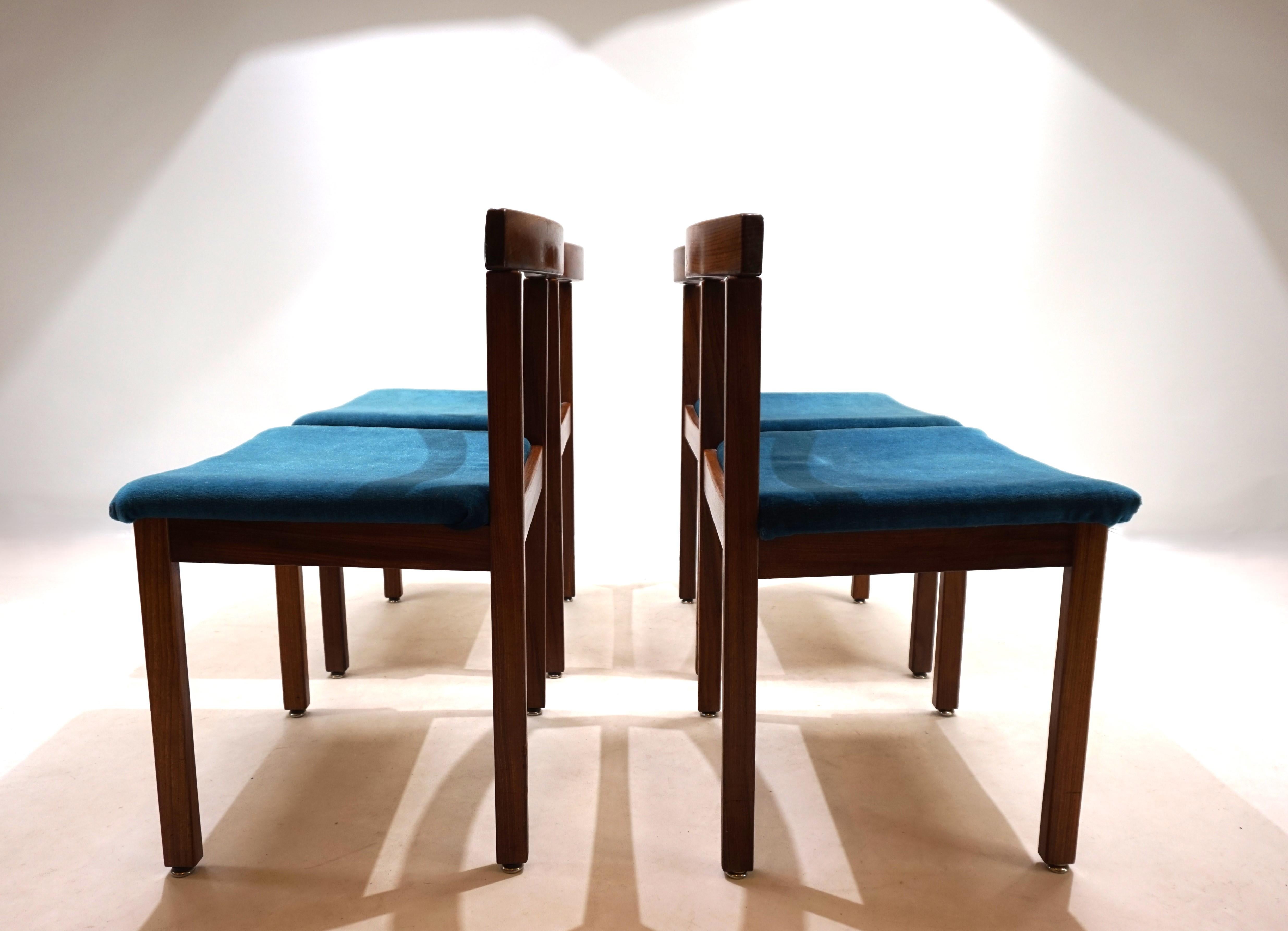 Set aus 4 Tectonia-Esszimmerstühlen von Jussi Peippo, Asko Finnland, 1960 im Angebot 1