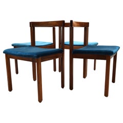 Asko Finland Set of 4 Tectonia Dining Chairs by Jussi Peippo, 1960